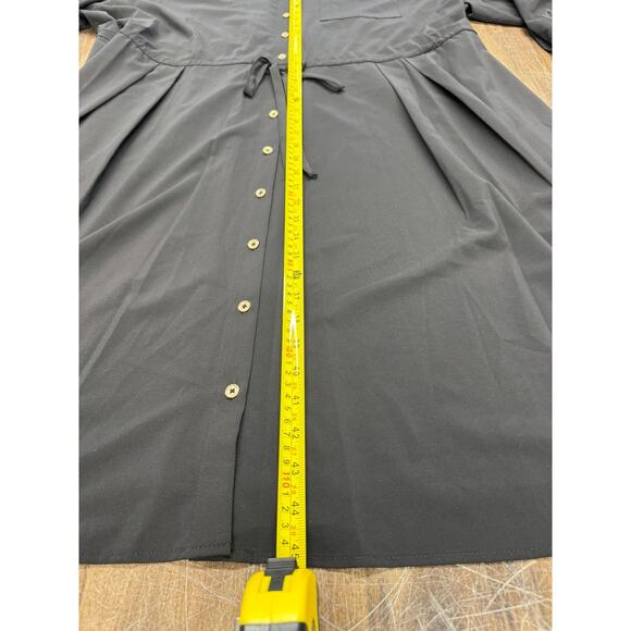 NWT!! Calvin Klein, Button Up, Gold Buttons, Size 22W, Goth, Tie Around Waist - Picture 5 of 9